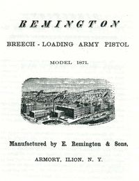 ASSEMBLY AND DISMOUNTING INSTRUCTION OF THE 1871 REMINGTON BREECH-LOADING PISTOL