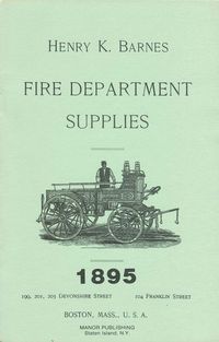 HENRY K. BARNES FIRE DEPARTMENT SUPPLY CATALOG