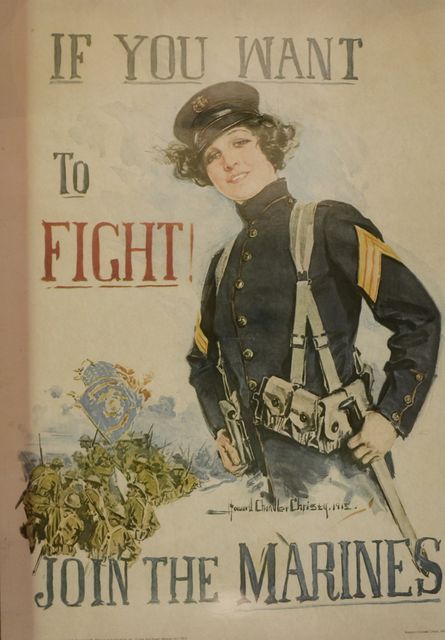 IF YOU WANT TO FIGHT, JOIN THE MARINES POSTER