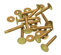 #12, 3/4 INCH SOLID BRASS RIVETS & BURRS
