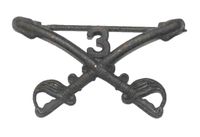 WWI BLACKENED BRONZE COLLAR CROSSED SWORDS