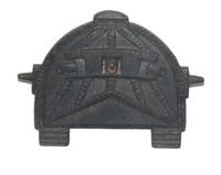 WWI BLACKENED BRONZE TANK CORPS CAP INSIGNIA