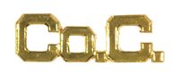 M1905-WW2 OFFICER'S COMPANY LETTER COLLAR DEVICE