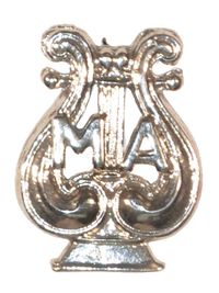 CIRCA 1950 WEST POINT BAND COLLAR INSIGNIA