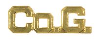 M1905-WW2 OFFICER'S COMPANY LETTER COLLAR DEVICE