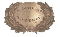CIRCA 1900 ROCK ISLAND ARSENAL GUARD’S CAP BADGE