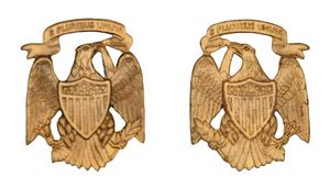 1898 U.S. ARMY OFFICERS SHOULDER STRAP EAGLES