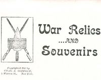 CHARLES J. GODFREY CATALOG OF WAR RELICS AND SOUVENIRS 1902
