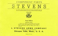 1942 J. STEVENS ARMS COMPONENT PARTS CATALOG FOR RIFLES, SHOTGUNS, PISTOLS