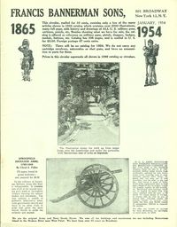 FRANCIS BANNERMAN AND SONS 1954 CATALOG SUPPLEMENT