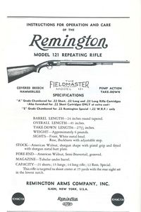 REMINGTON MODEL 121 REPEATING RIFLE .22 CAL (PUMP)