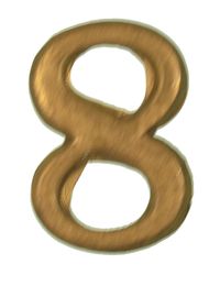 CIVIL WAR BRASS NUMERAL 8