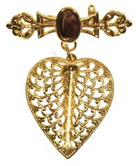 CIVIL WAR LADIES HEART PIN