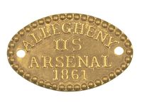 M1859 McCLELLAN SADDLE PLATE, U.S., ALLEGHENY ARSENAL 1861