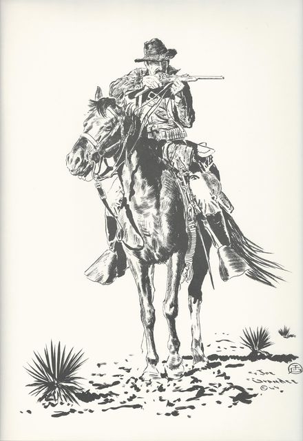 SET OF 10 J.R. GRANDEE WESTERN MILITARY PRINTS