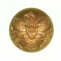 INDIAN WAR EAGLE BUTTON