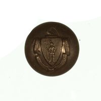 INDIAN WAR MASSACHUSETTS BUTTON