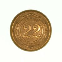 INDIAN WAR NEW YORK BUTTON