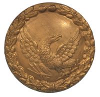 1825-1842 EAGLE W/ LEAF & ACORN BORDER DESIGN