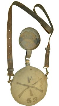 INDIAN WAR / SPANISH AMERICAN WAR CANTEEN, STRAP, & CUP