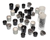 RIFLE SCOPE ADJUSTERS AND CAPS