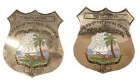 LIBERIAN TAX COLLECTOR BADGE SET