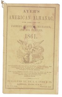 FARMERS ALMANAC 1861