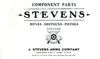 1931 J. STEVENS ARMS COMPONENT PARTS CATALOG FOR RIFLES, SHOTGUNS, PISTOLS