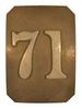 1880's NEW YORK STATE  71st. REGIMENT  CROSS STRAP PLATE